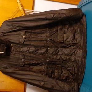 Buffalo black jacket with stand up collar size large